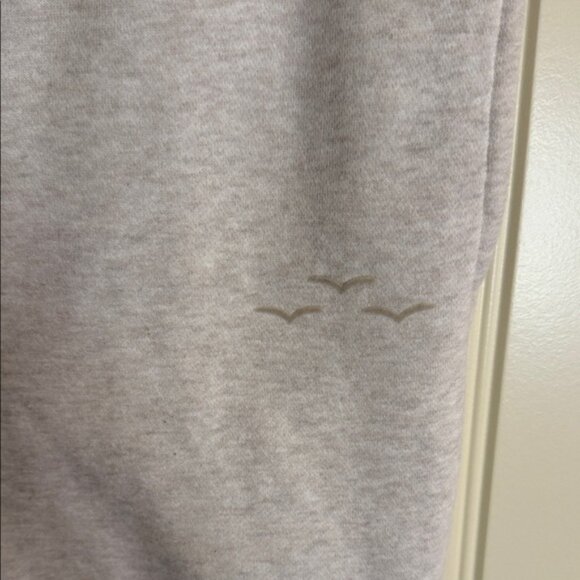 Lazypants Sweatpants High-waisted Wide Waistband Greyish Bone Women's Size L - Picture 8 of 15